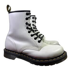 Dr. Martens 1460 8 Eye Combat Boot White Women size 7